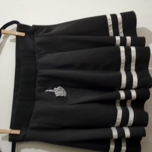 Black circle skirt with skeleton hand